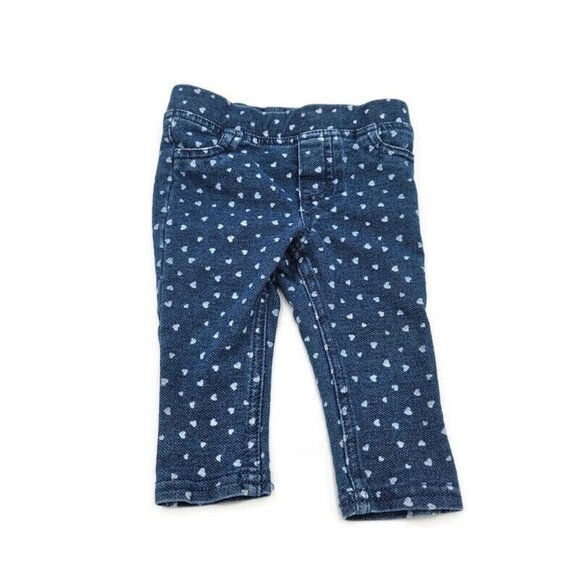 Infant Girls‎ sz 9m OshKosh Bgosh Denim White Polka Dot Jeans - Picture 1 of 3